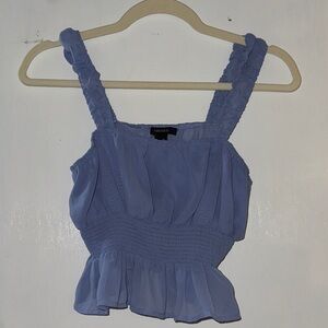Forever 21 Lavender Smocked Ruffle Tank Top- size medium